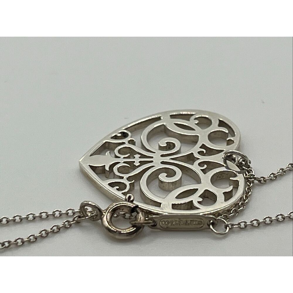 Tiffany & Co. Sterling Silver Enchant Heart Necklace - 20” - Picture 8 of 16